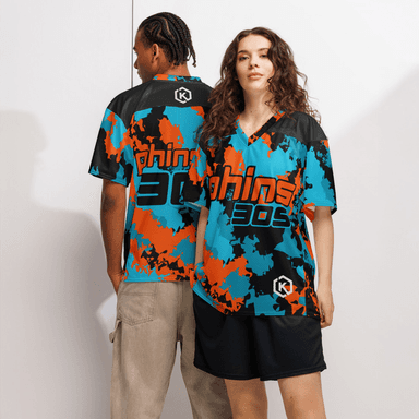 Kicxs Phins 305 Football Jersey - Aqua/Orange/Black 1