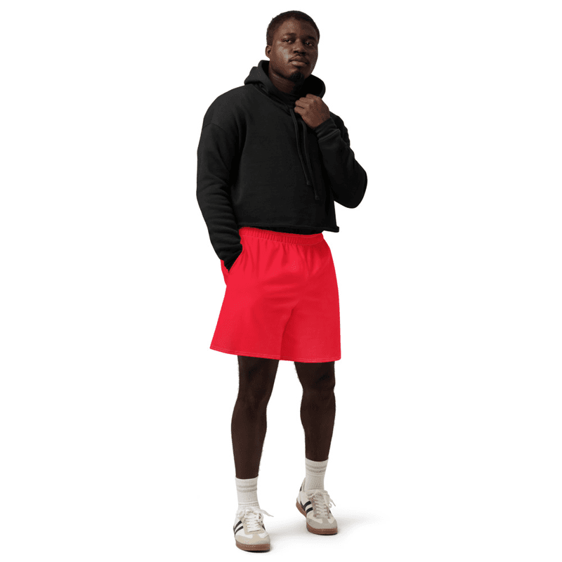 Kicxs Unisex Cotton Long Shorts - Red