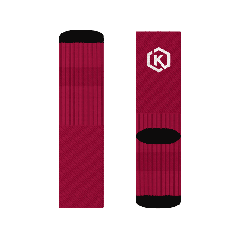 Kicxs Crew Socks - Burgundy