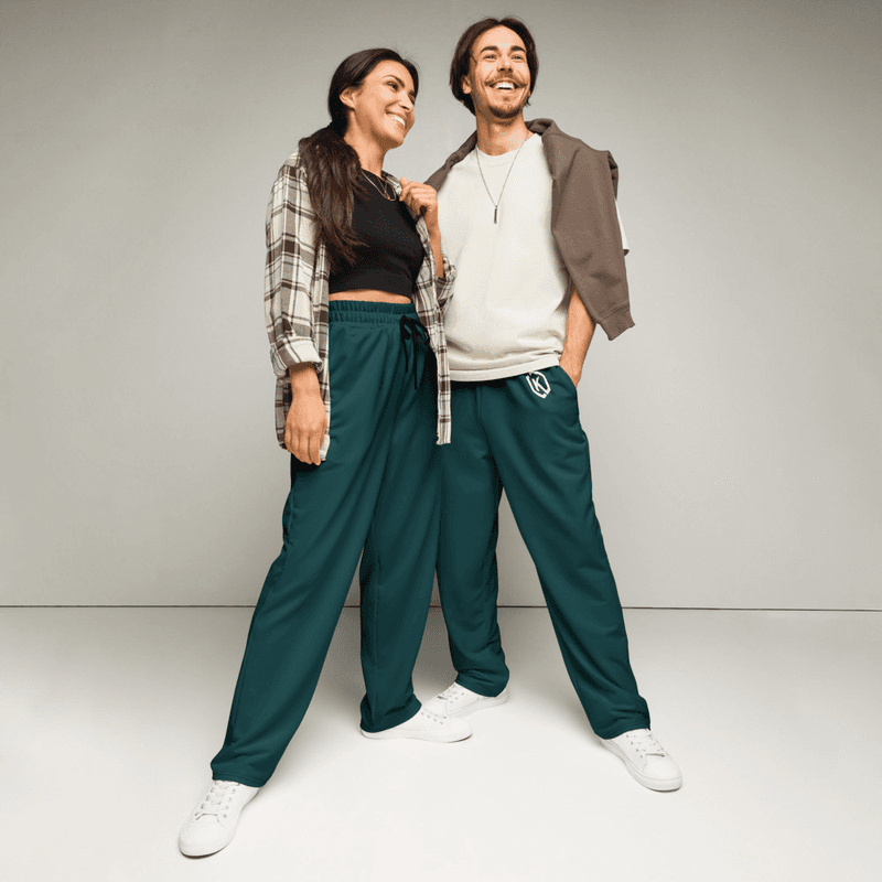Kicxs Wide-Leg Joggers - Hunter Green