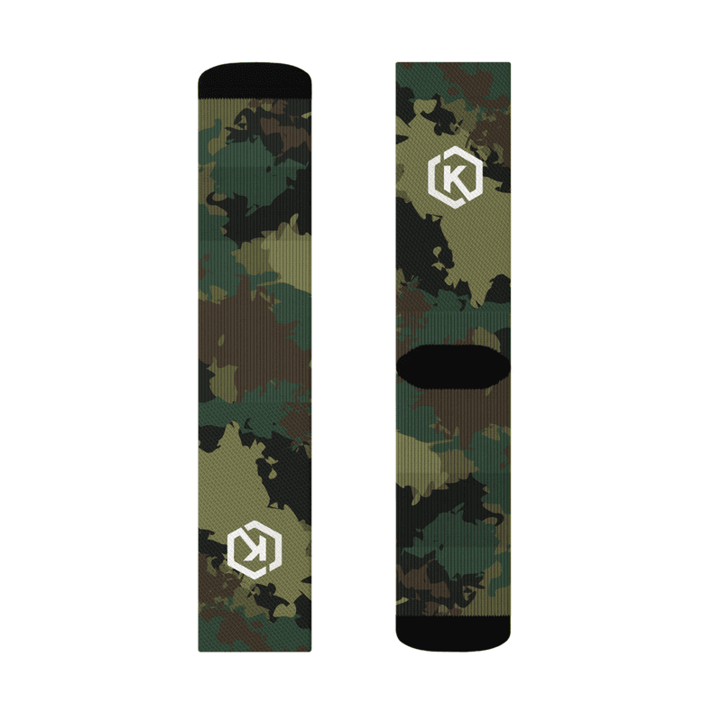 Kicxs Crew Socks - Green Camo
