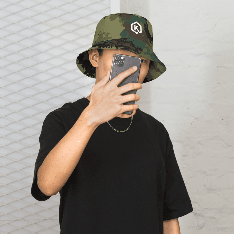 Kicxs Reversible Bucket Hat - Green Camo