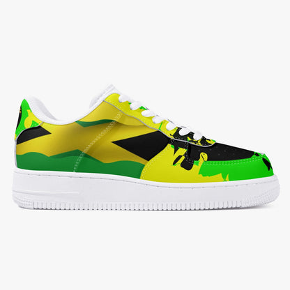 Rastaman Jamaican Flag Leather Sneakers