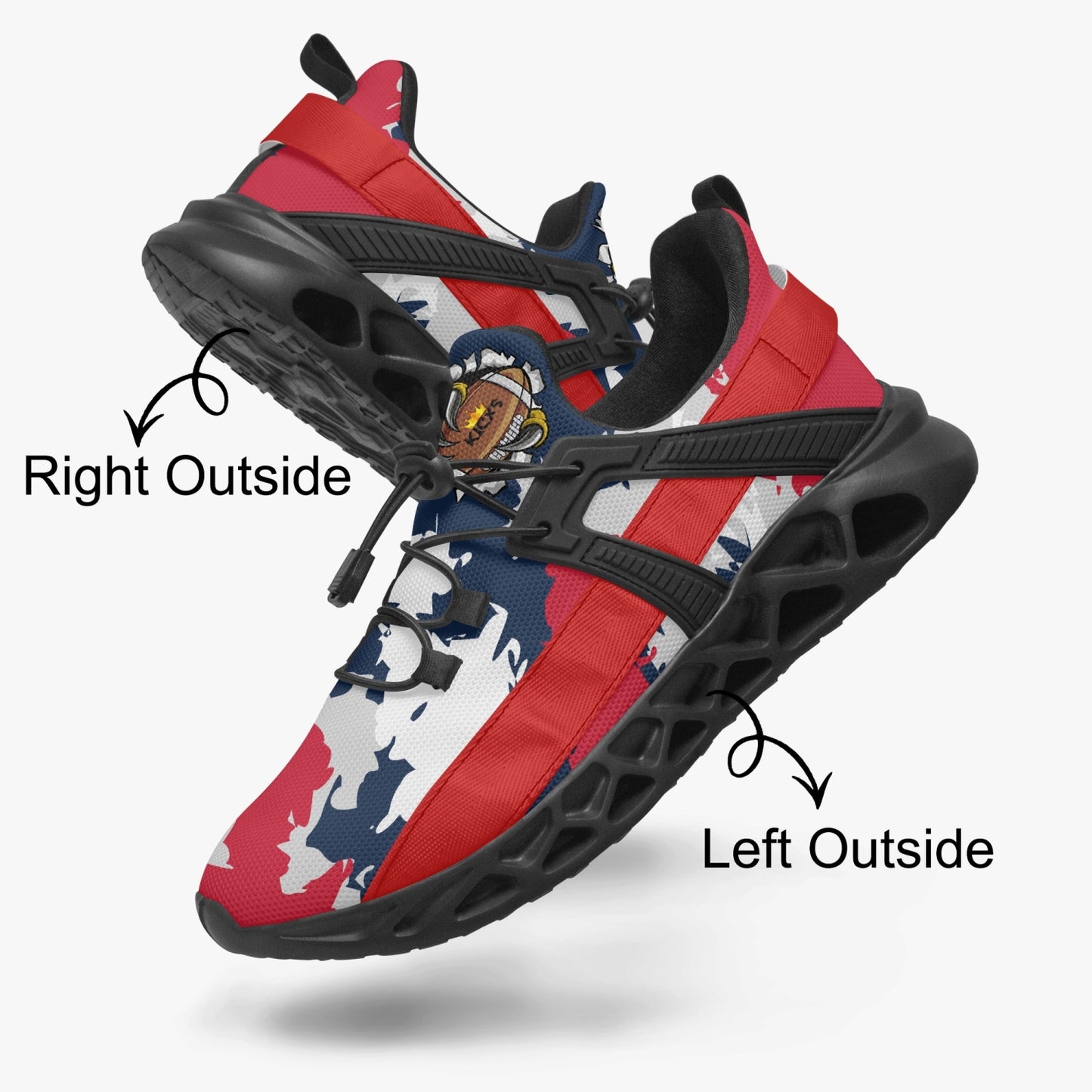 Kicxs Patriots Camo Mesh Running Shoes