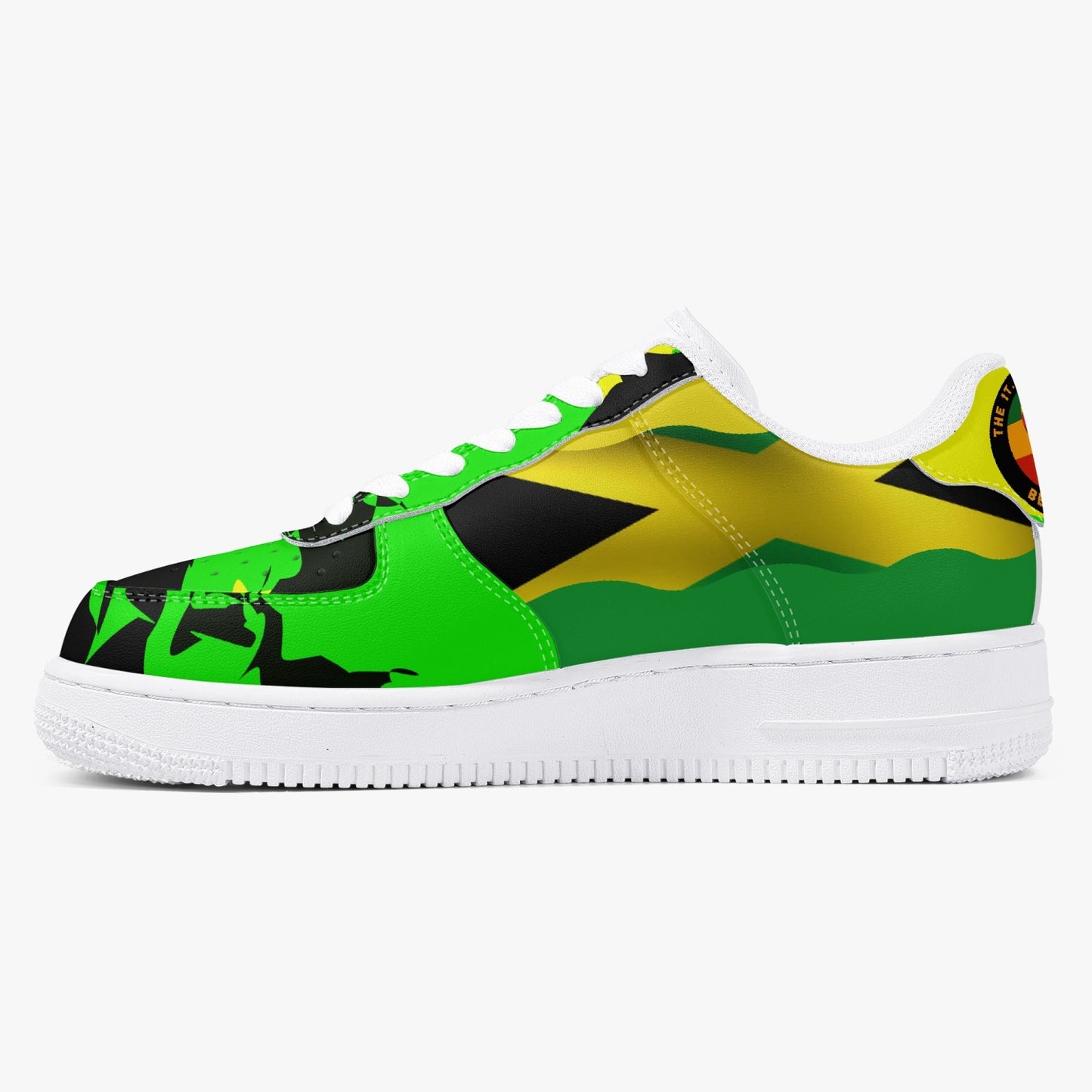 Rastaman Jamaican Flag Leather Sneakers