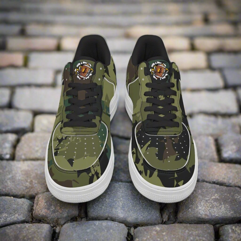 Kicxs Camouflage Low-Top Leather Sports Sneakers