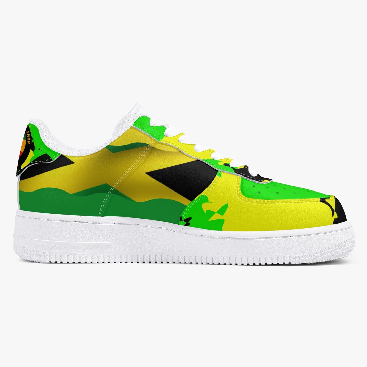 Rastaman Jamaican Flag Leather Sneakers