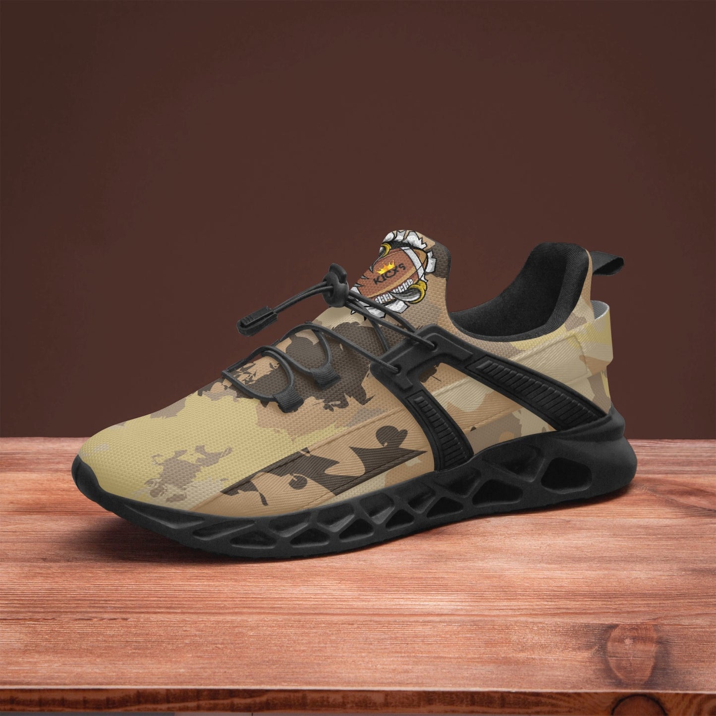 Kicxs Camouflage Mesh Running Shoes - Tan