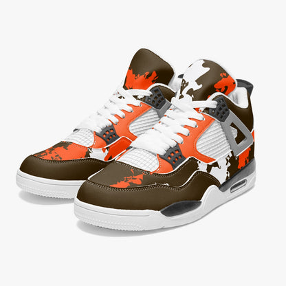 Kicxs Browns High-Top Sneakers -White Sole