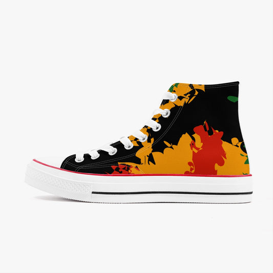 Rastaman High-Top Canvas Shoes - White