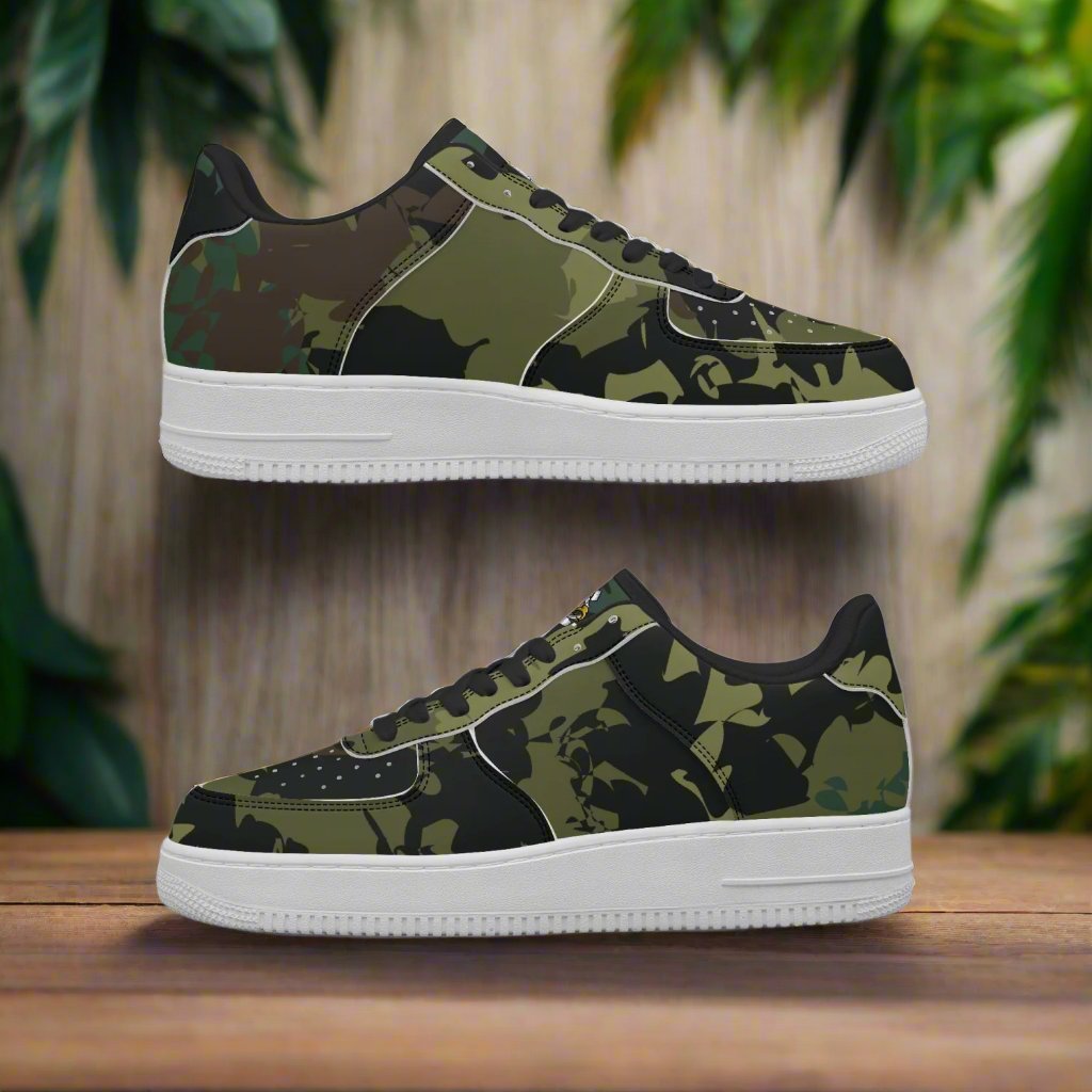 Kicxs Camouflage Low-Top Leather Sports Sneakers