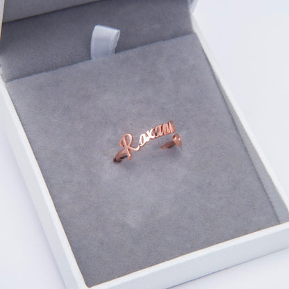 Heart Name Ring- Copper
