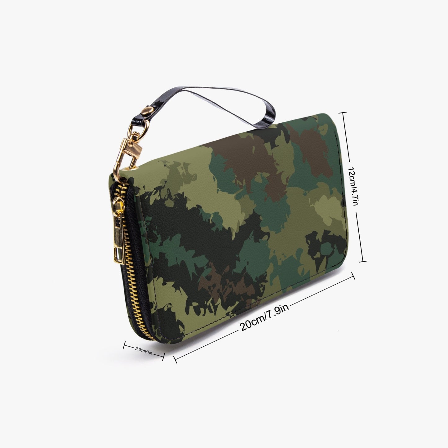 Kicxs Camouflage PU Leather Strap Zipper Wallet