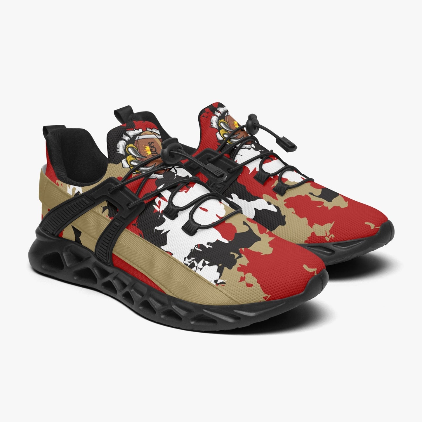 Kicxs Forty-Niners Camo Mesh Running Shoes