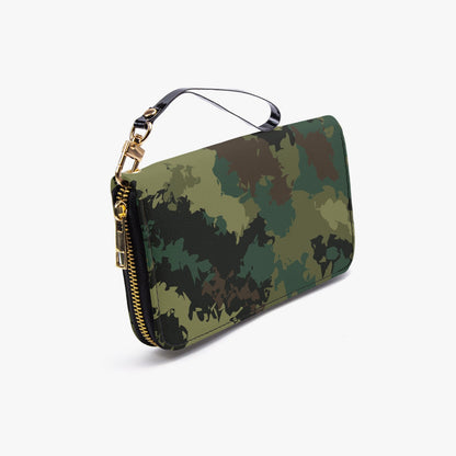 Kicxs Camouflage PU Leather Strap Zipper Wallet