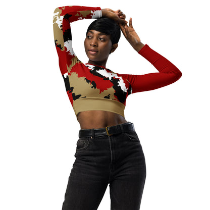 Kicxs SF Camo Long-Sleeve Crop Top