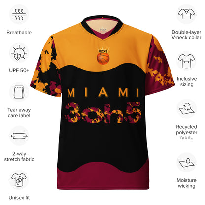 Kicxs Miami 3oh5 Unisex Sports Jersey