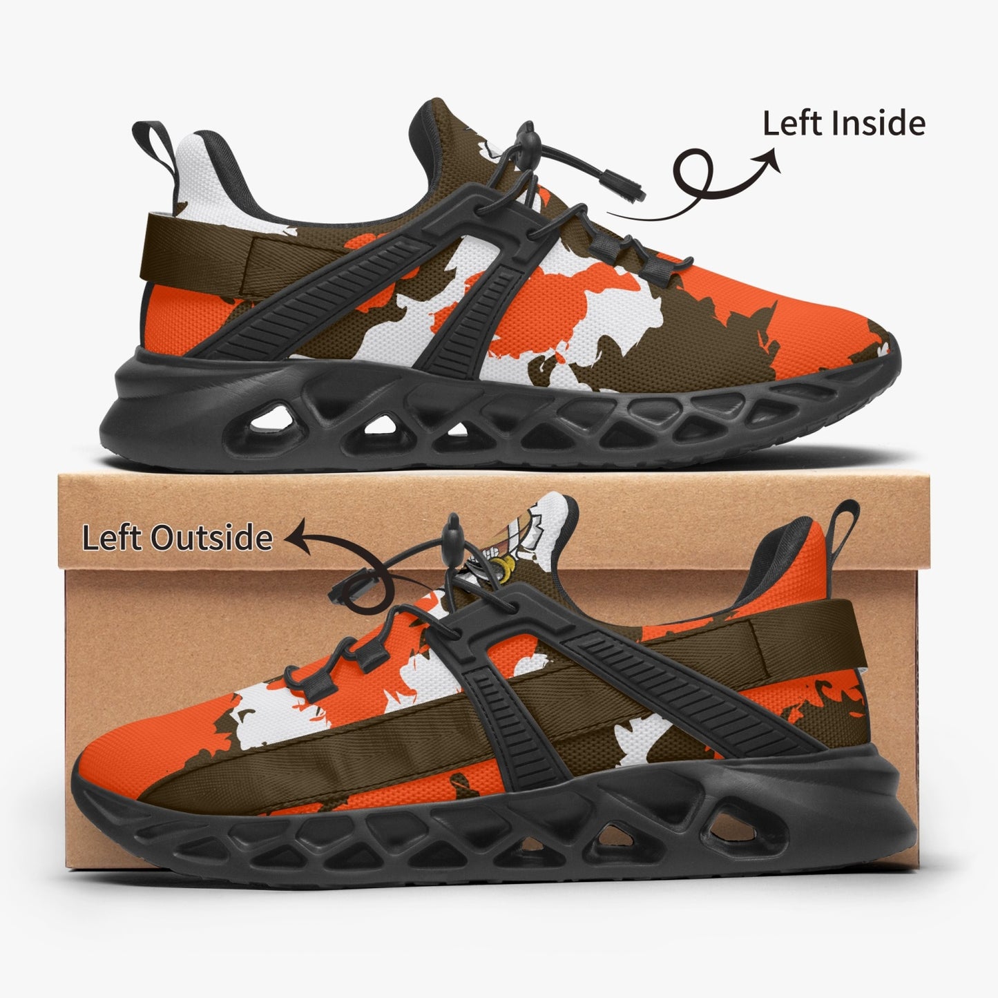 Kicxs Browns Camo Mesh Running Shoes