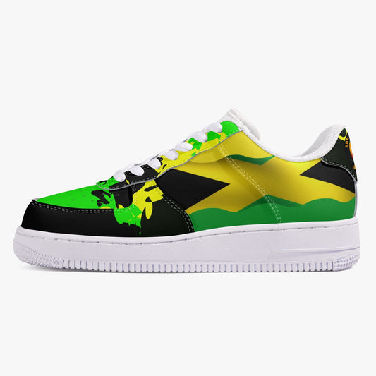 Rastaman Jamaican Flag Leather Sneakers