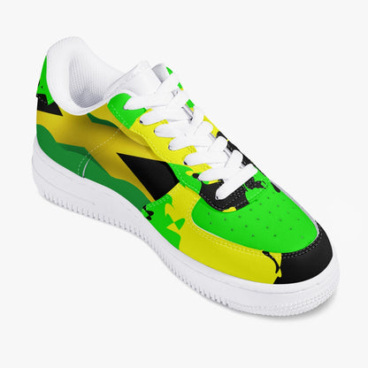 Rastaman Jamaican Flag Leather Sneakers