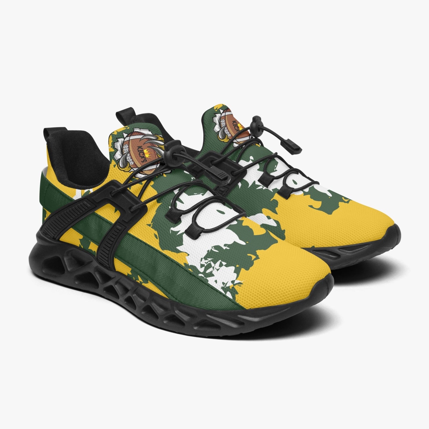 Kicxs Packers Camo Mesh Running Shoes