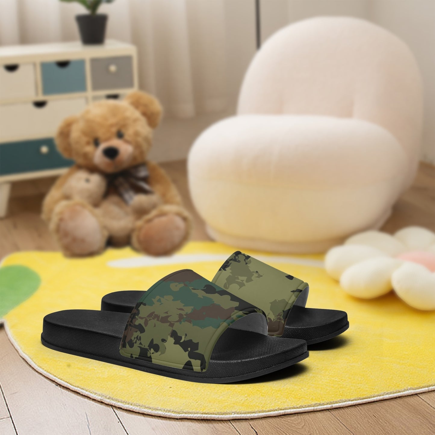 Kicxs Camouflage Home Slippers - Black