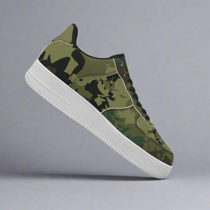 Kicxs Camouflage Low-Top Leather Sports Sneakers