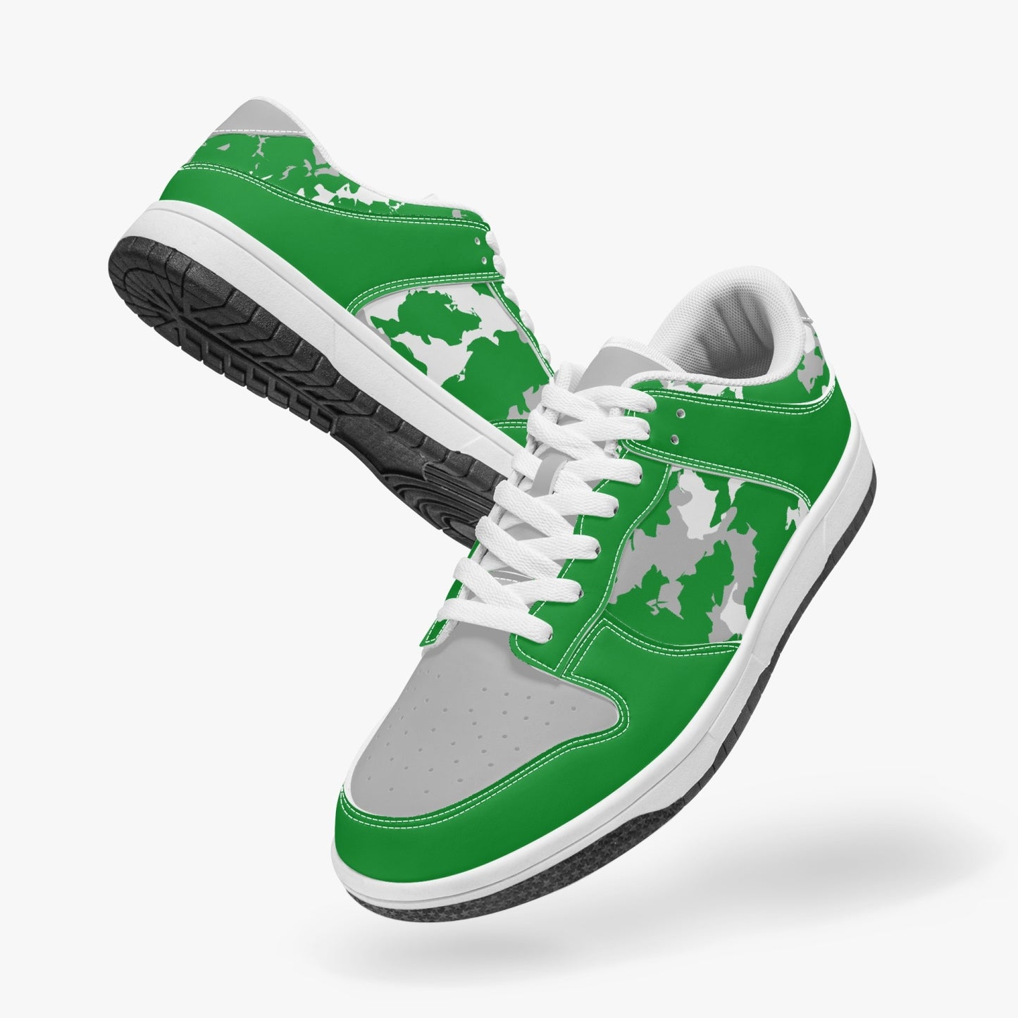 Kicxs Kelly Green Low-Top Leather Sneakers